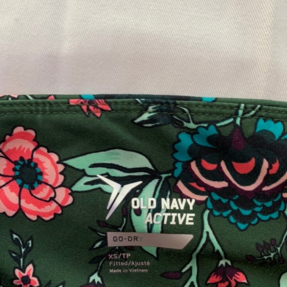 green old navy leggings flower patterned - Picture 3 of 3
